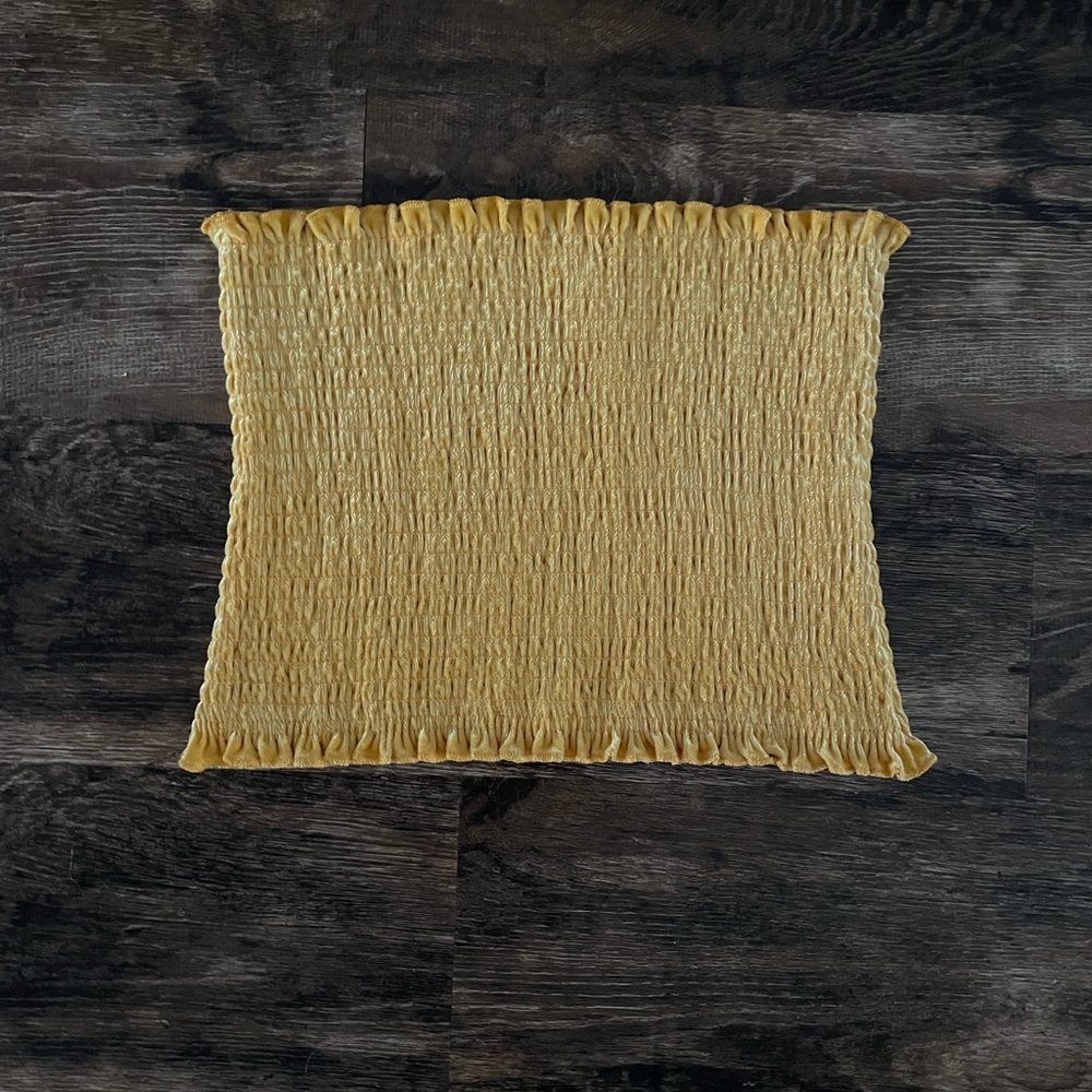 Mustard Smocked Tube Top